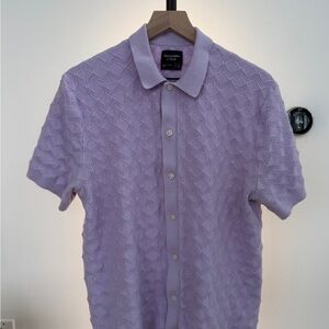 Abercrombie Lavender Textured Men's Shirt